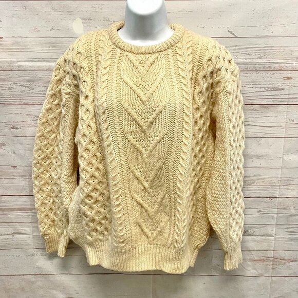 Vintage James Pringle Scottish Wool Fisherman Sweater - Picture 1 of 7